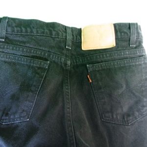 Vintage Levi's 504 Black Relaxed Tapered Jeans